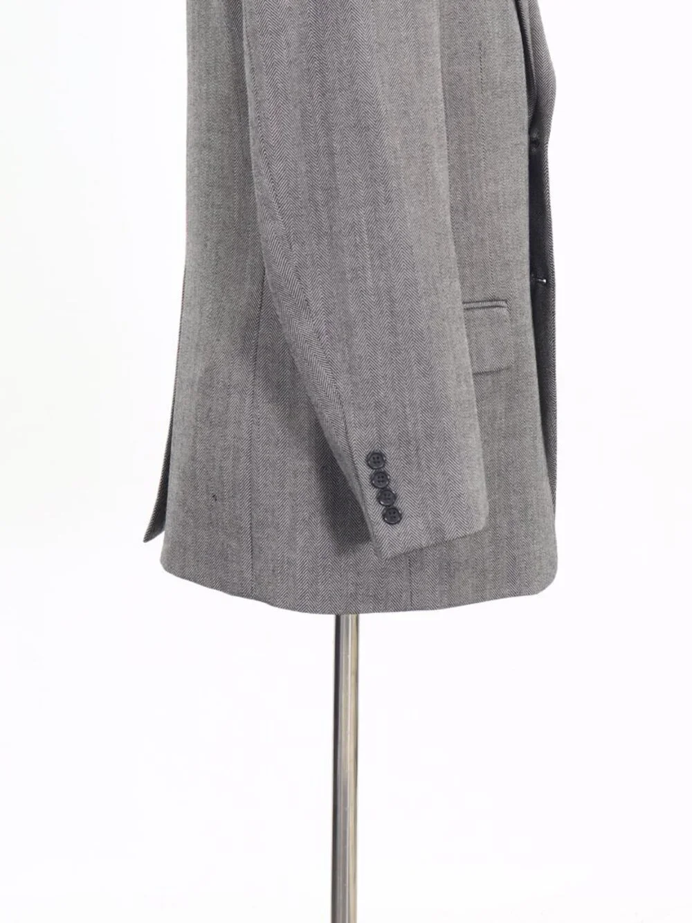 Joseph & Feiss 40R Gray Blazer Sport Coat Jacket 2-Button Herringbone W880